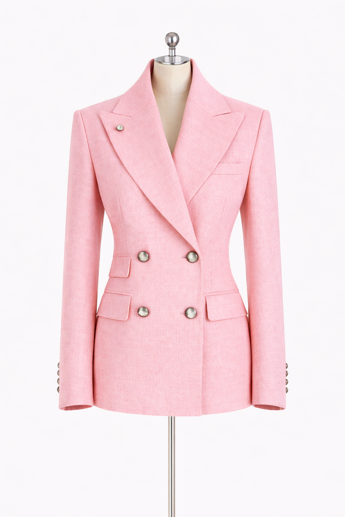 Hamida Structured Double-Breasted Tailored Coat and Blazer