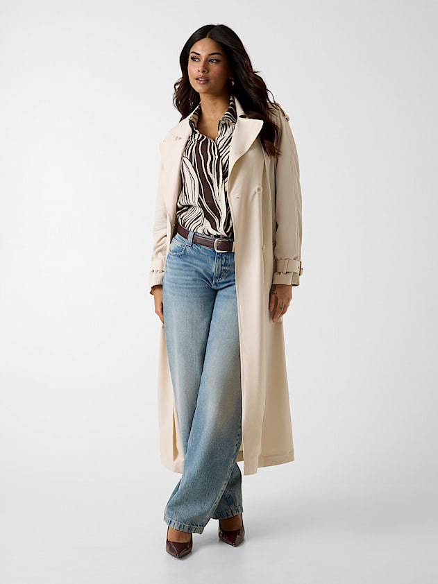Hamida Viscose-blend trench Coat