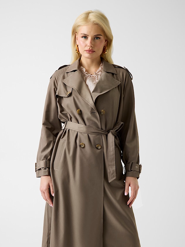 Hamida Viscose-blend trench Coat