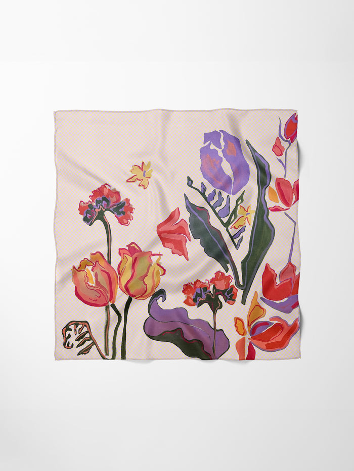 Hand-Stitched Silk Scarf