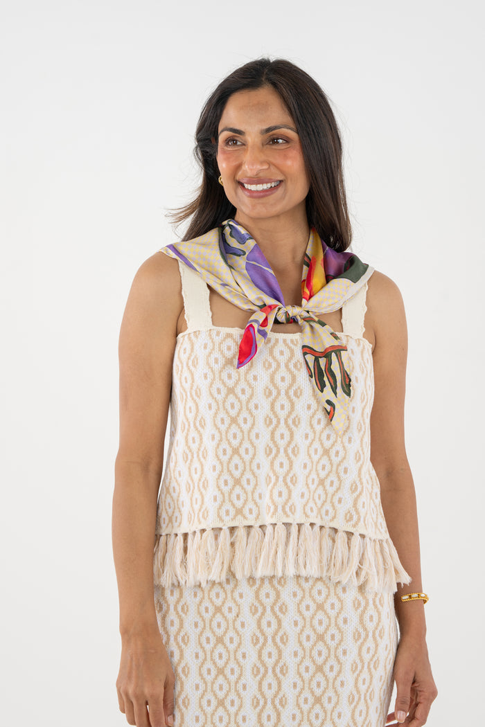 Hand-Stitched Silk Scarf