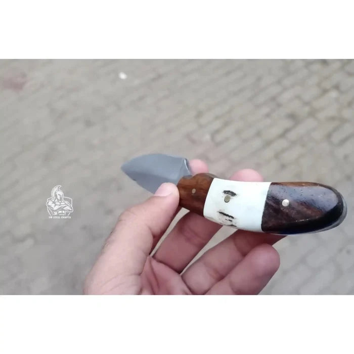 Handmade Skinner Knife Deer Horn Handle Fixed Blade Hunting Knife