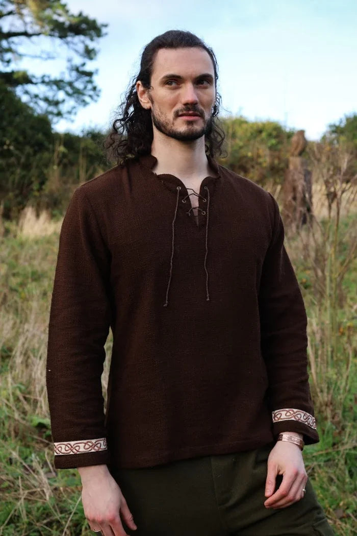 Handwoven Tunic with Celtic Knotwork