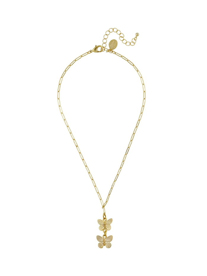 Hannah Butterfly Paperclip Necklace
