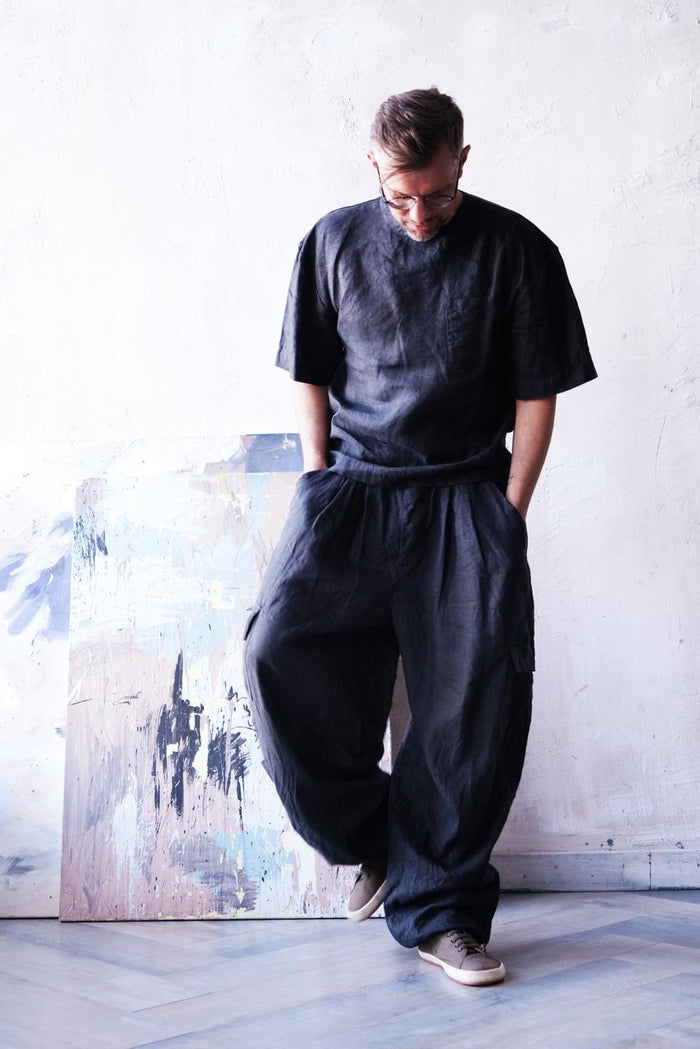Harem Linen Pants ANDO - IN STOCK