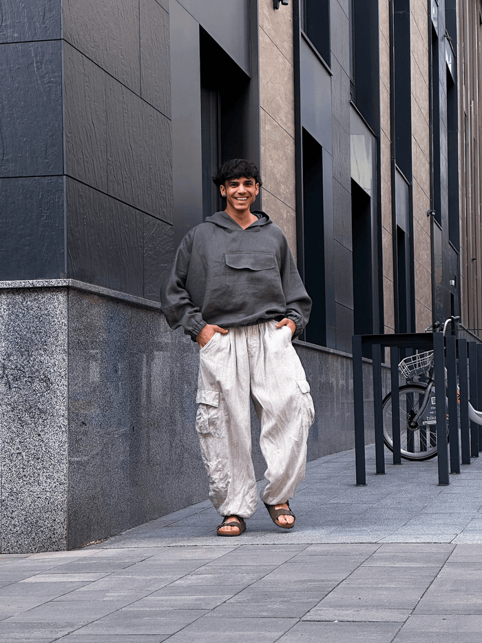 Harem linen pants ANDO - IN STOCK