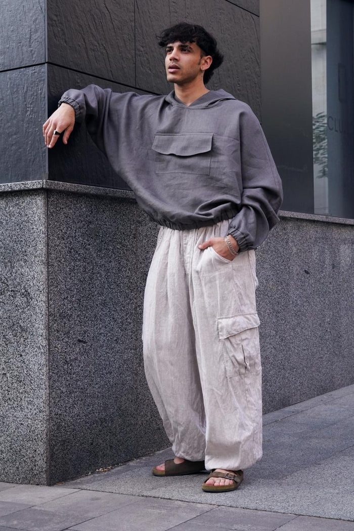 Harem linen pants ANDO - IN STOCK
