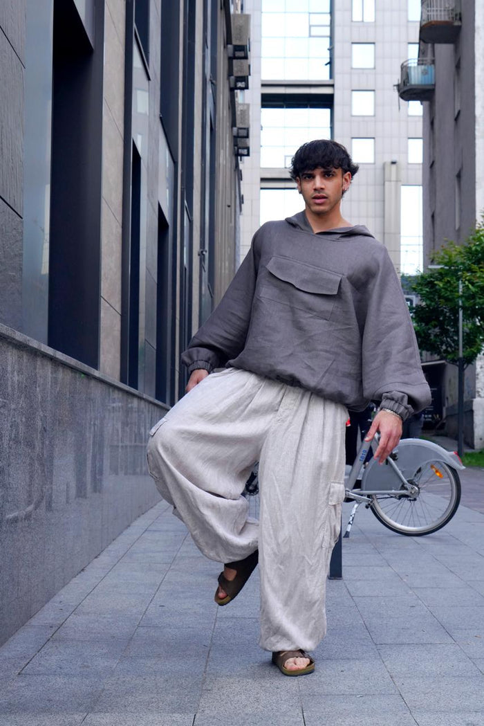 Harem linen pants ANDO - IN STOCK