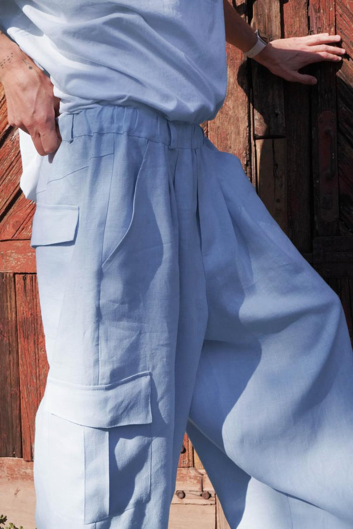 S - LIGHT-BLUE outseam 105cm