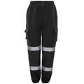 Hi Vis Black Jogging Bottoms