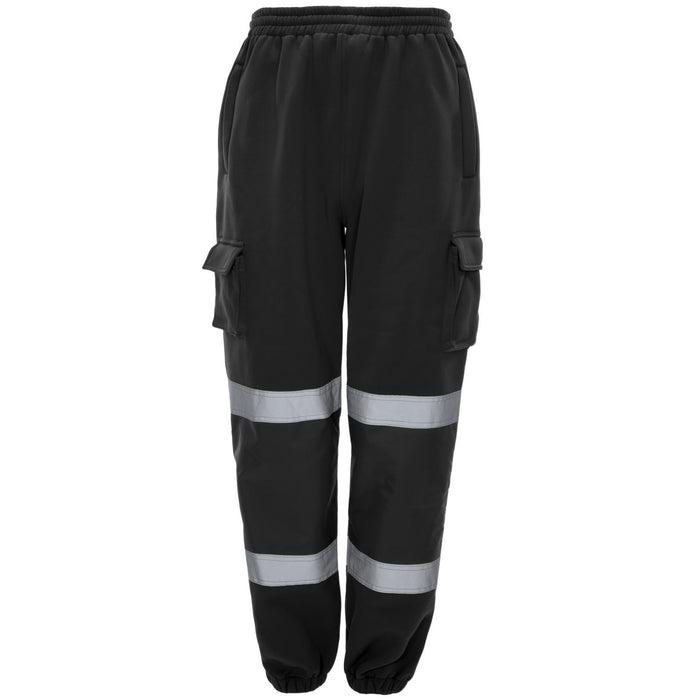 Hi Vis Black Jogging Bottoms
