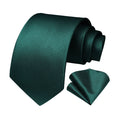 Plaid Tie Handkerchief Set - C4-GREEN