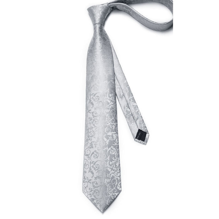 Paisley Tie Handkerchief Cufflinks - B1-GREY