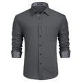 Casual Formal Shirt with Pocket - C-GREY1