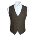 Formal Suit Vest - A-KHAKI-SMOOTH BACK