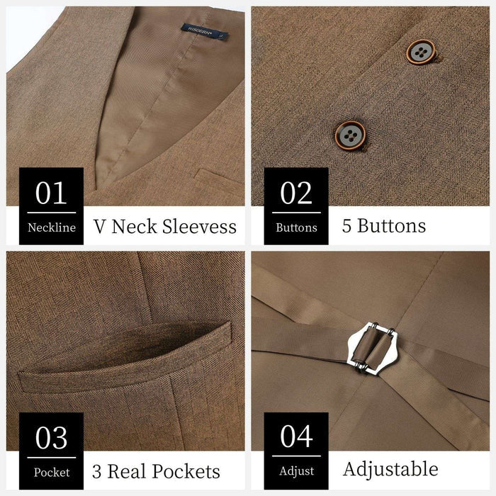 Solid Slim Vest - F-KHAKI