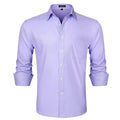 Men's Dress Shirt with Pocket - H-PURPLE-1