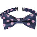 Polka Dot Pre-Tied Bow Tie for Boy - NAVY BLUE/PINK