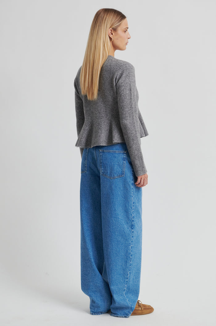 Hiva Peplum Knit Cardigan