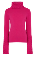 Honeycomb Knit Jumper - Raspberry