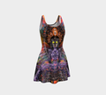 Isis/Ina May Banjo Glass Remix Fitted Flare Dress