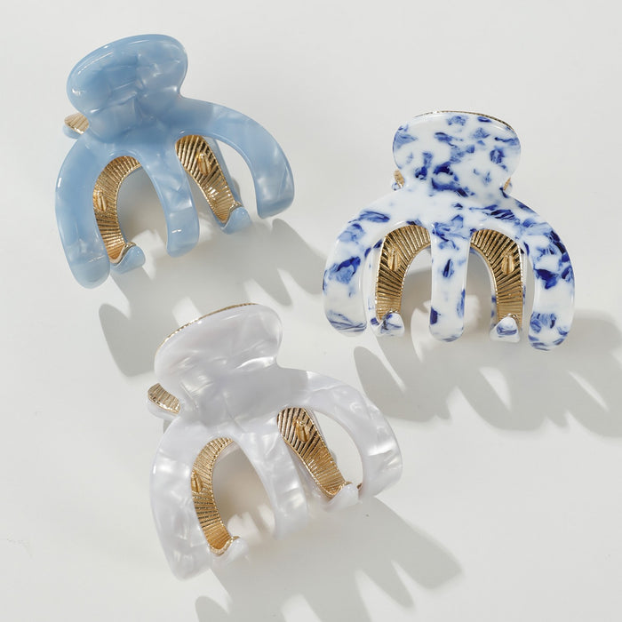 Jade Coastal Small Octopus Metal Claw Clip