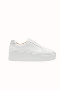 Jane Galland Marie Off White Leather Flatform Trainers