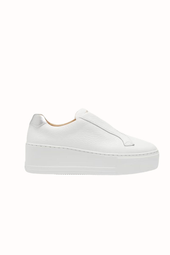 Jane Galland Marie Off White Leather Flatform Trainers