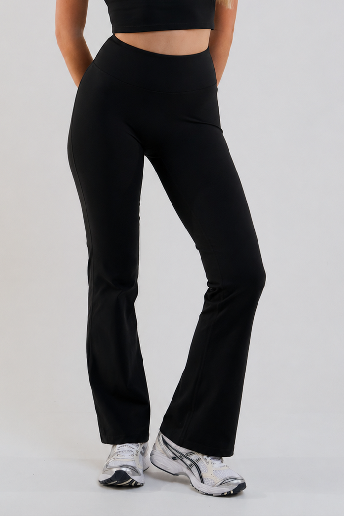 Kairo 3-PACK High-Waisted Flared Leggings - Black, Coffee & Olive