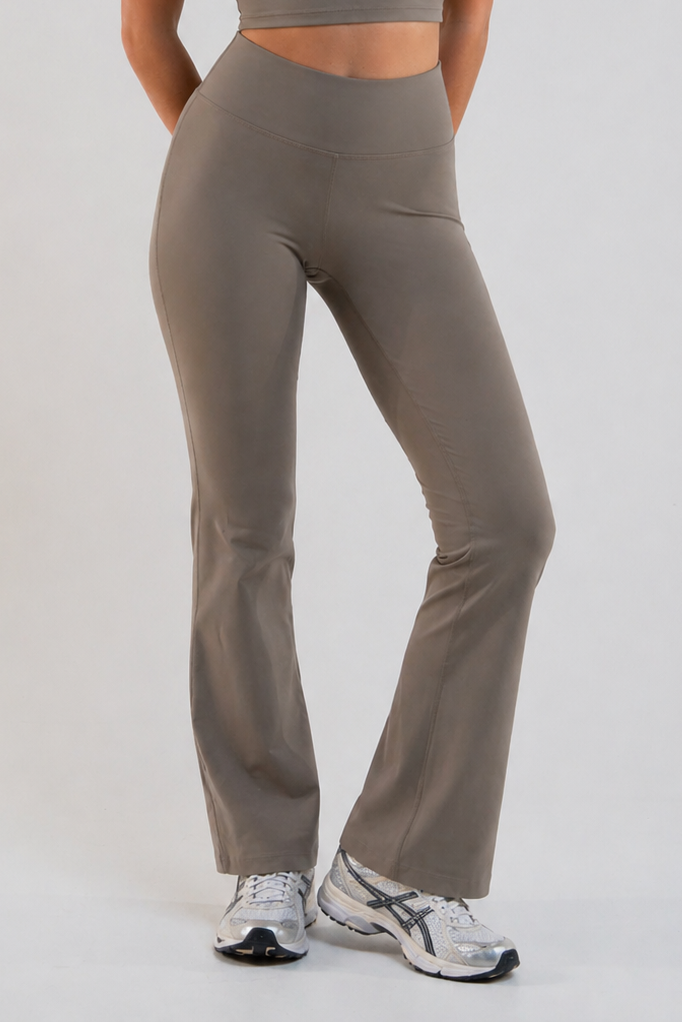 Kairo 3-PACK High-Waisted Flared Leggings - Black, Coffee & Olive