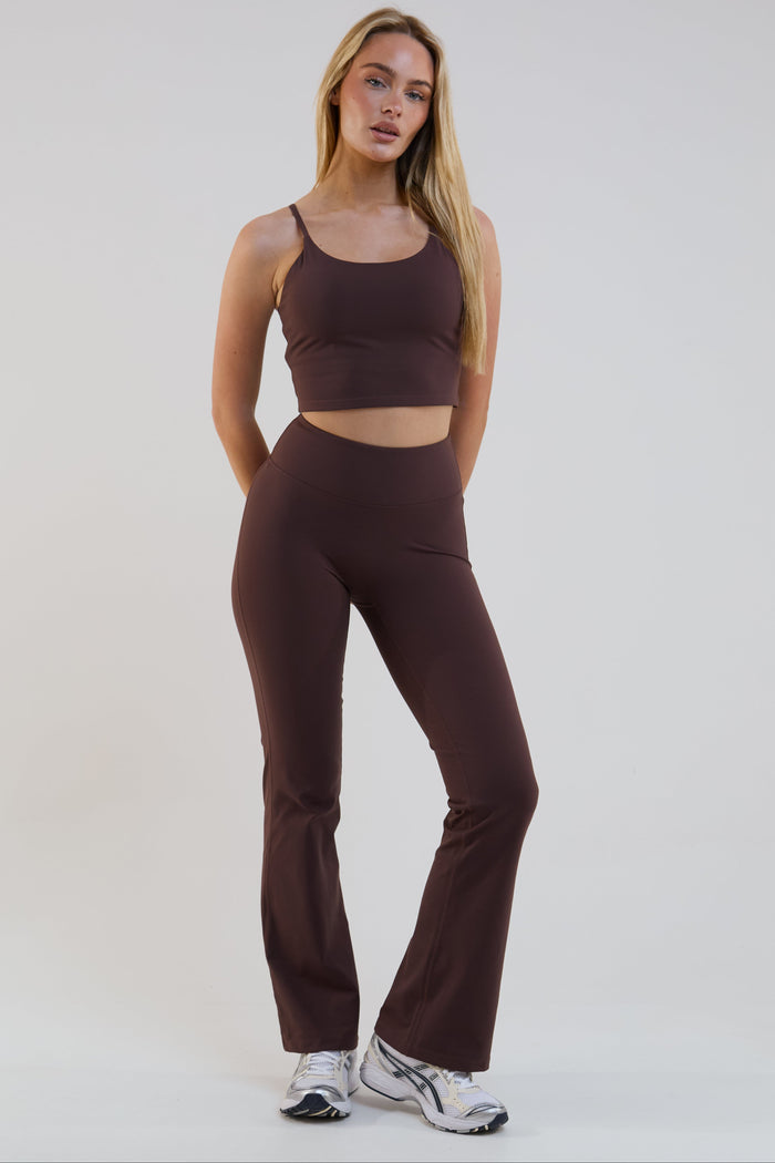 Kairo 3-PACK High-Waisted Flared Leggings - Black, Coffee & Olive