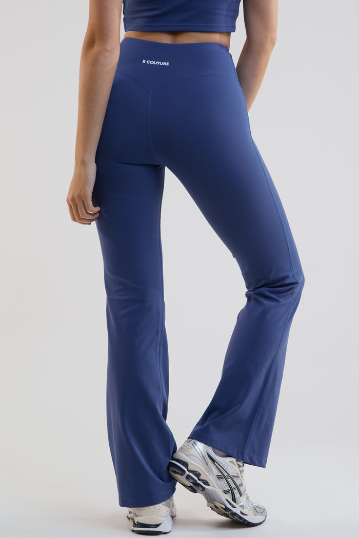 Kairo High-Waisted Flared Leggings - Navy