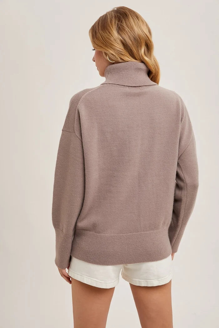 Knit Turtle Neck Sweater - Adored A Lovely Boutique