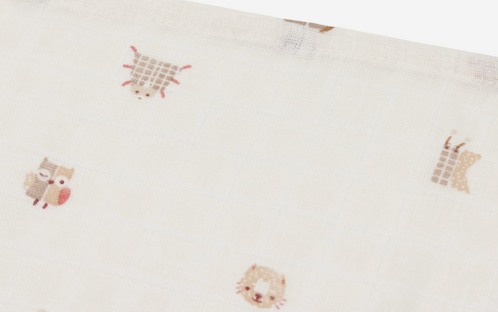 Langes gaze de coton | 70cm | Animal Friends