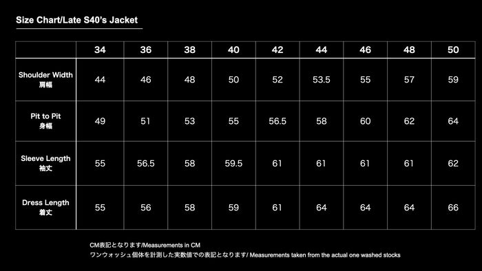 Late S40's Jacket 13.5oz