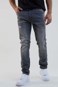 Legacy Taper Fit Stretch Denim Jeans - Grey