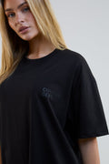 Lexa Oversized Cotton T-Shirt - Black