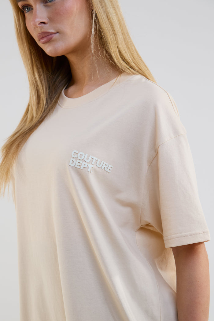 Lexa Oversized Cotton T-Shirt - Cream