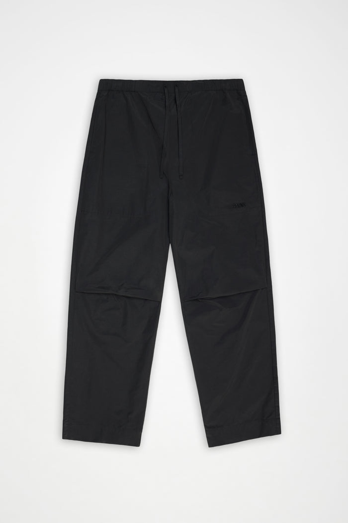 RAINS Light Woven Pants Wide Black Pants