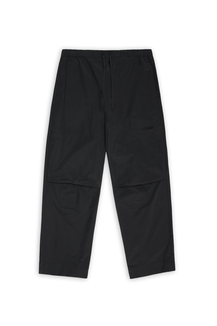 RAINS Light Woven Pants Wide Black Pants