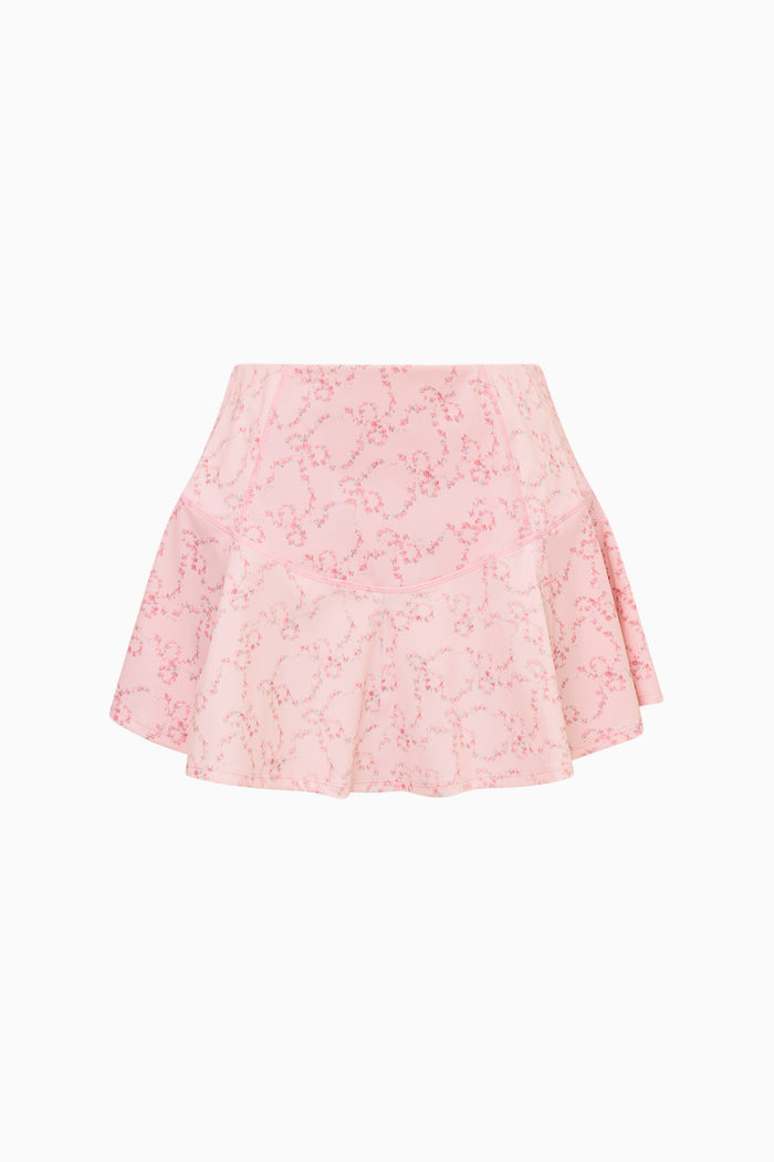Livetta Floral Bow Print Active Skirt
