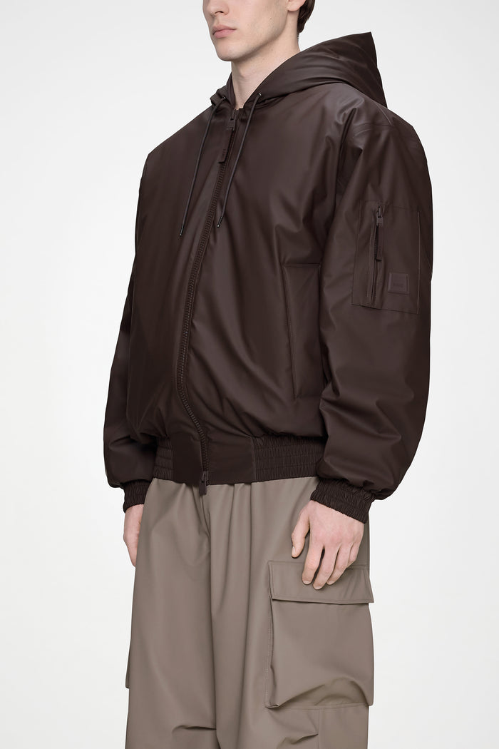 RAINS Lohja Insulated Bomber Jacket Bark Jacket