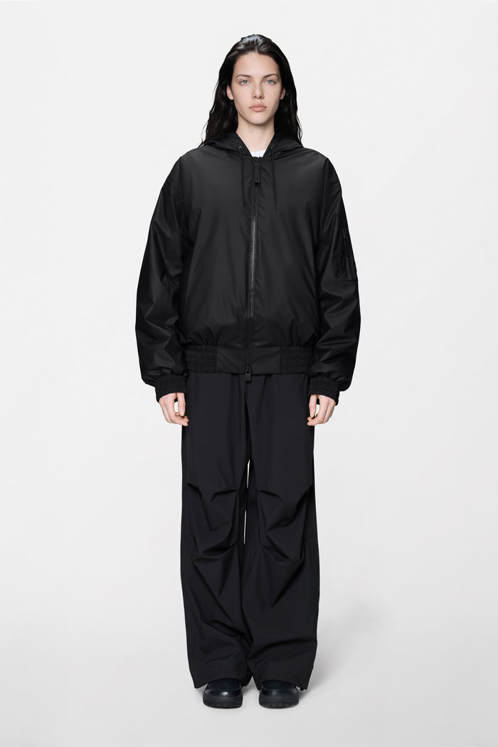 RAINS Lohja Insulated Bomber Jacket Black Jacket