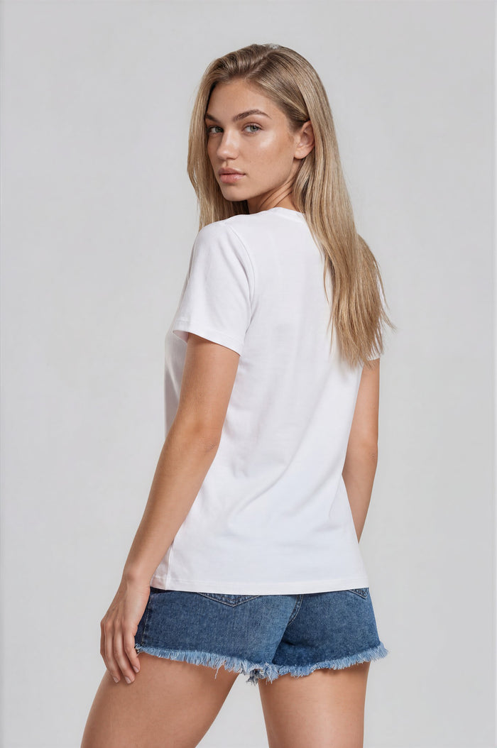 Lola Distressed Denim Shorts - Mid Blue