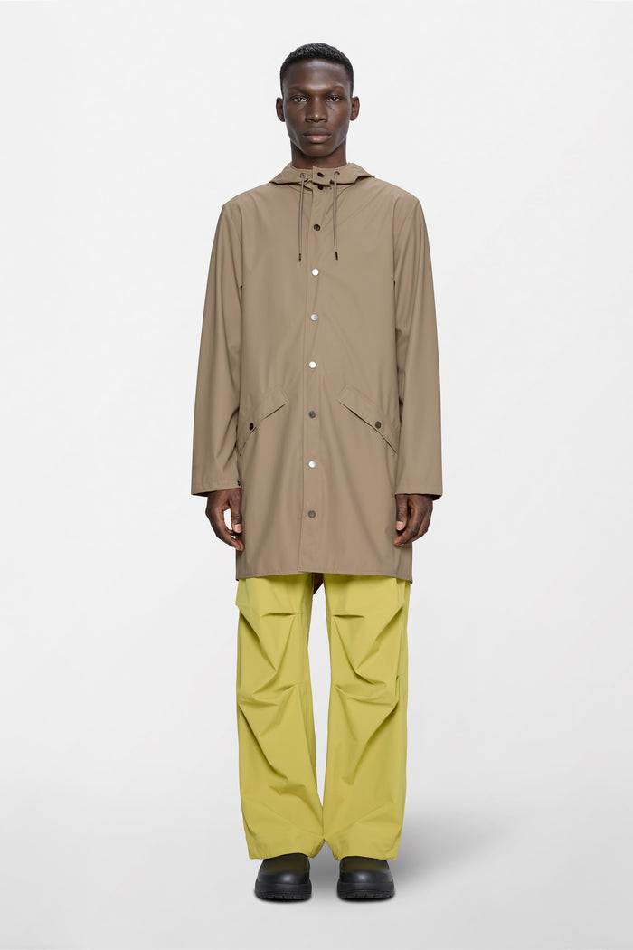 RAINS Long Jacket Beige Jacket