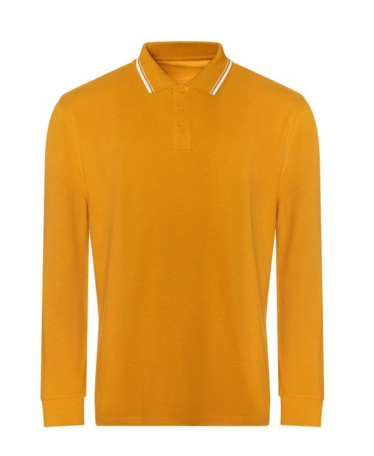 Long sleeve tipped polo