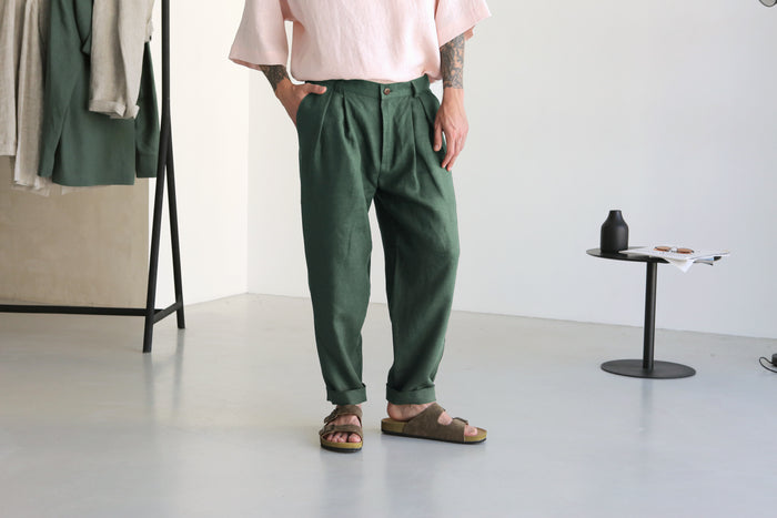 Loose Pleated Pants CEDAR - IN STOCK