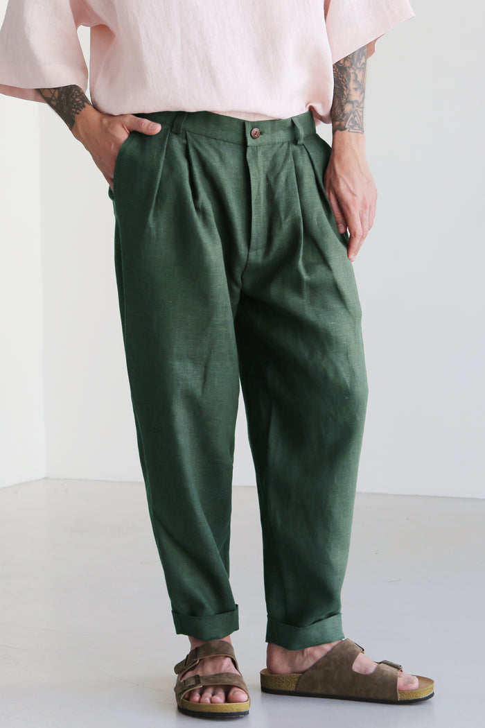 Loose Pleated Pants CEDAR - IN STOCK