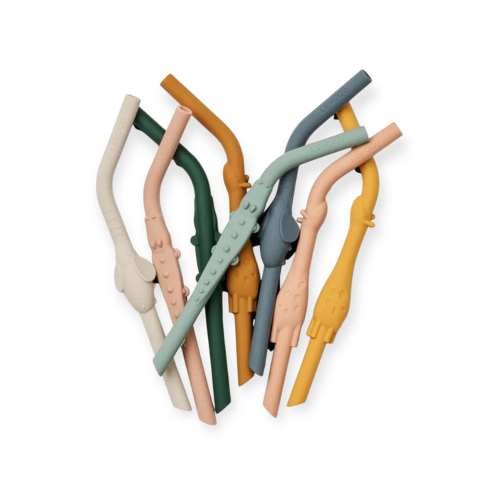 Lot de 8 pailles en silicone