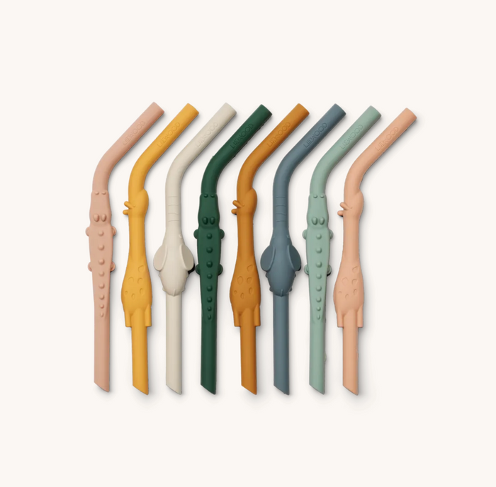Lot de 8 pailles en silicone